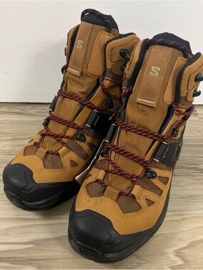 Salomon Quest 4 GTX Shoes Rubber/Black/Fiery Red Men's Size 8.5 471564 NWOB